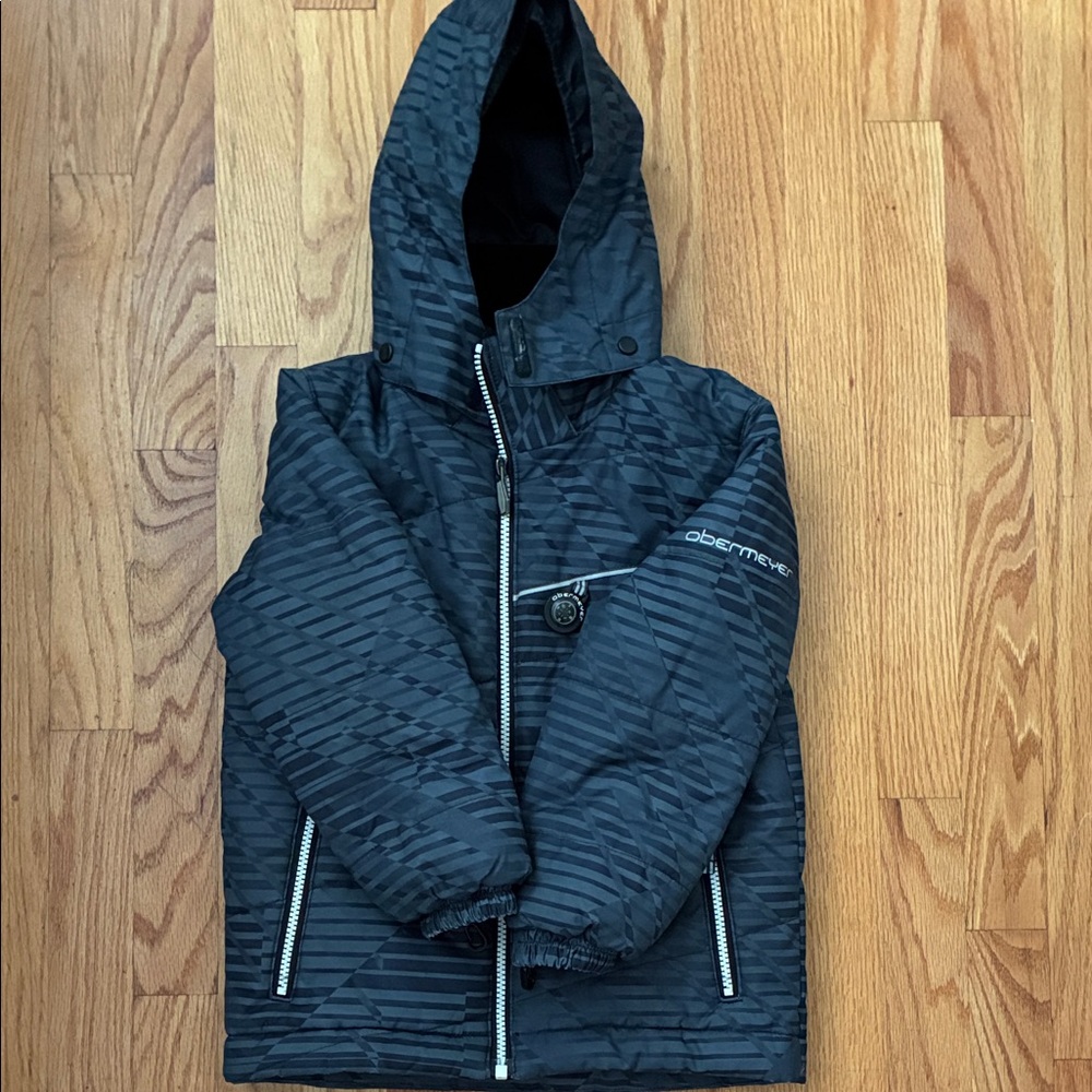 Obermeyer Kids Black and Gray Puffer Jacket
